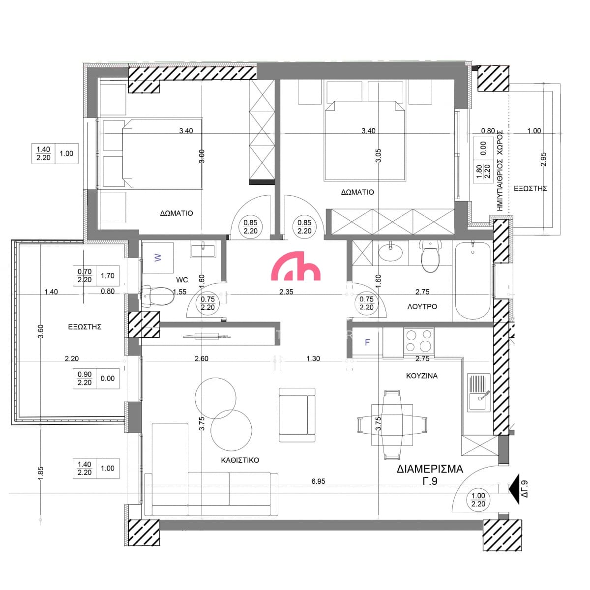 Apartment in Nikopoli, Stavroupoli — Photo 13 of 13