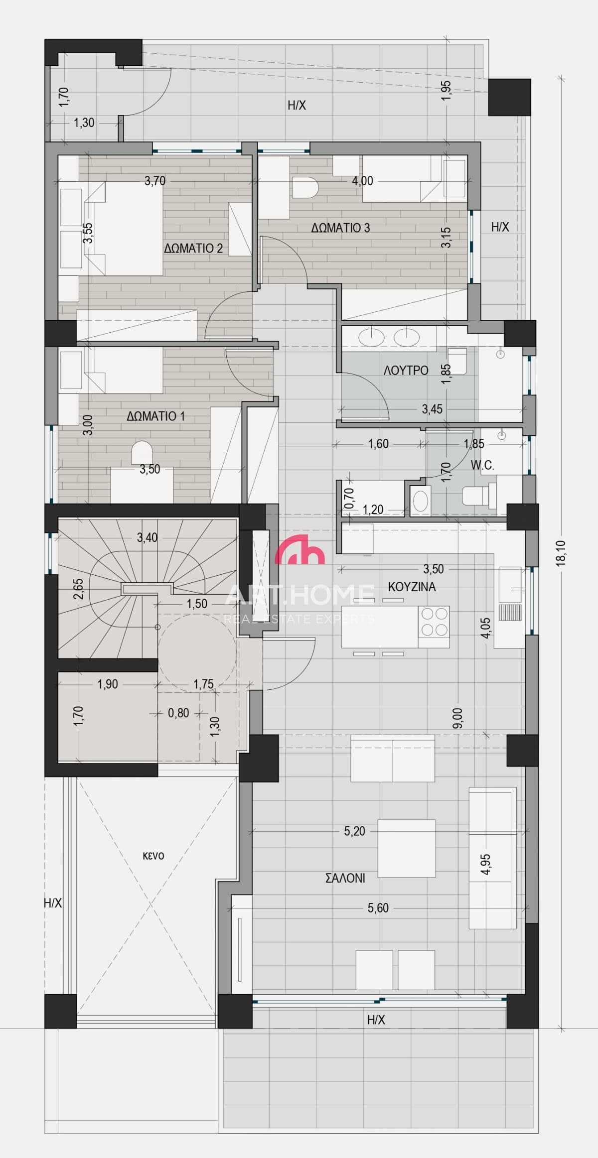 Apartment in Karampournaki, Kalamaria — Photo 9 of 9