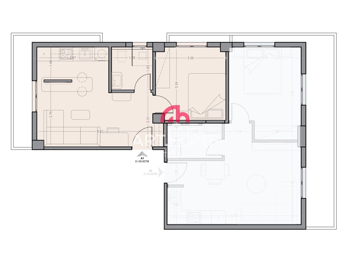Apartment in Karampournaki, Kalamaria — Photo 2 of 2
