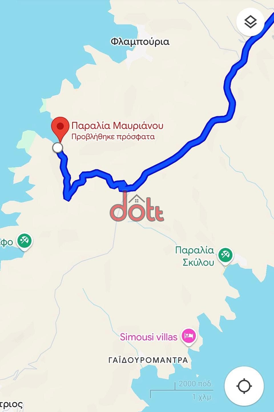 Αγροτεμάχιο στην Δρυοπίδα, Κύθνος — Φωτογραφία 1 από 3