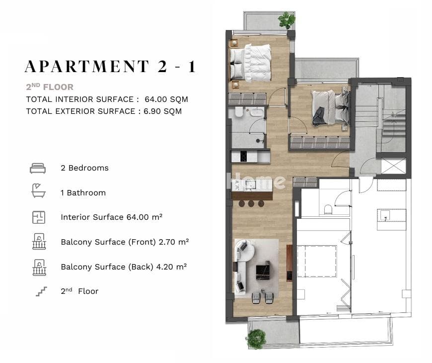 Apartment in Varnava, Ekali — Photo 6 of 8
