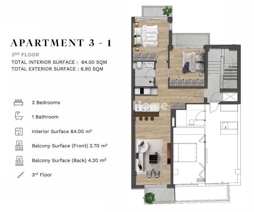 Apartment in Varnava, Ekali — Photo 6 of 8