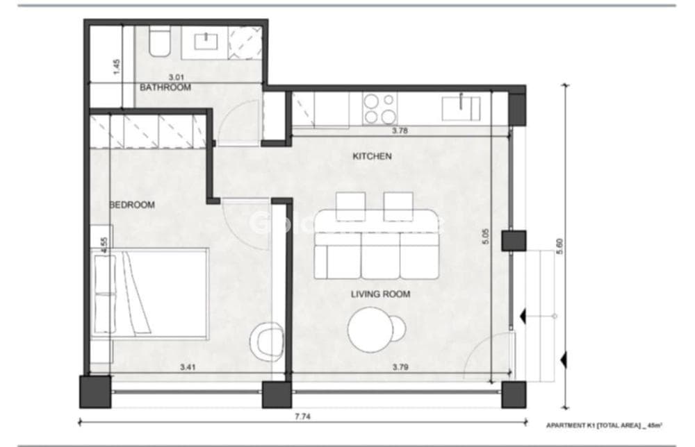 Apartment in Center, Neos Kosmos — Photo 7 of 7