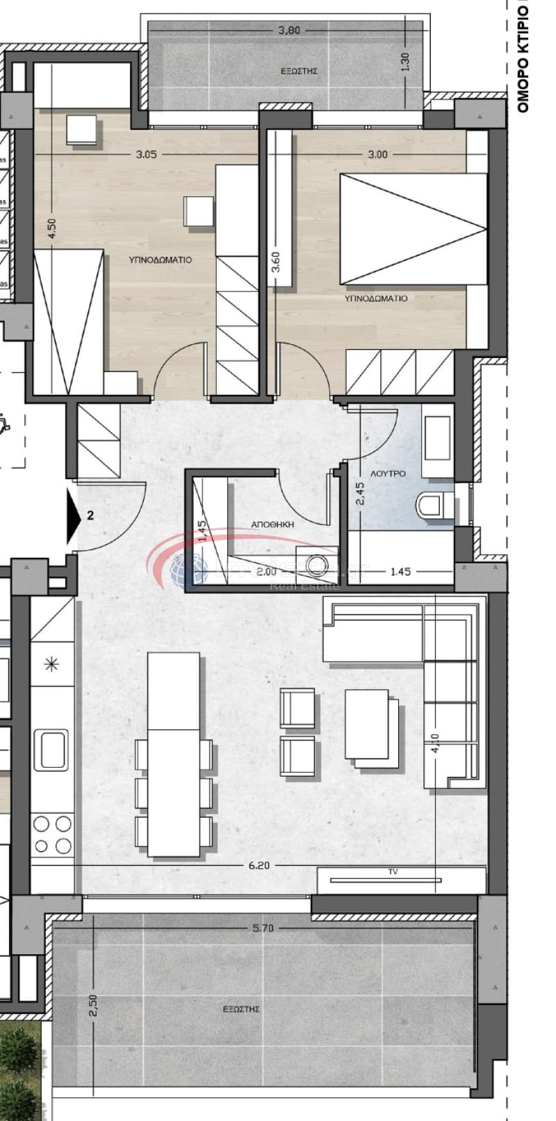 Apartment in Center, Thermi