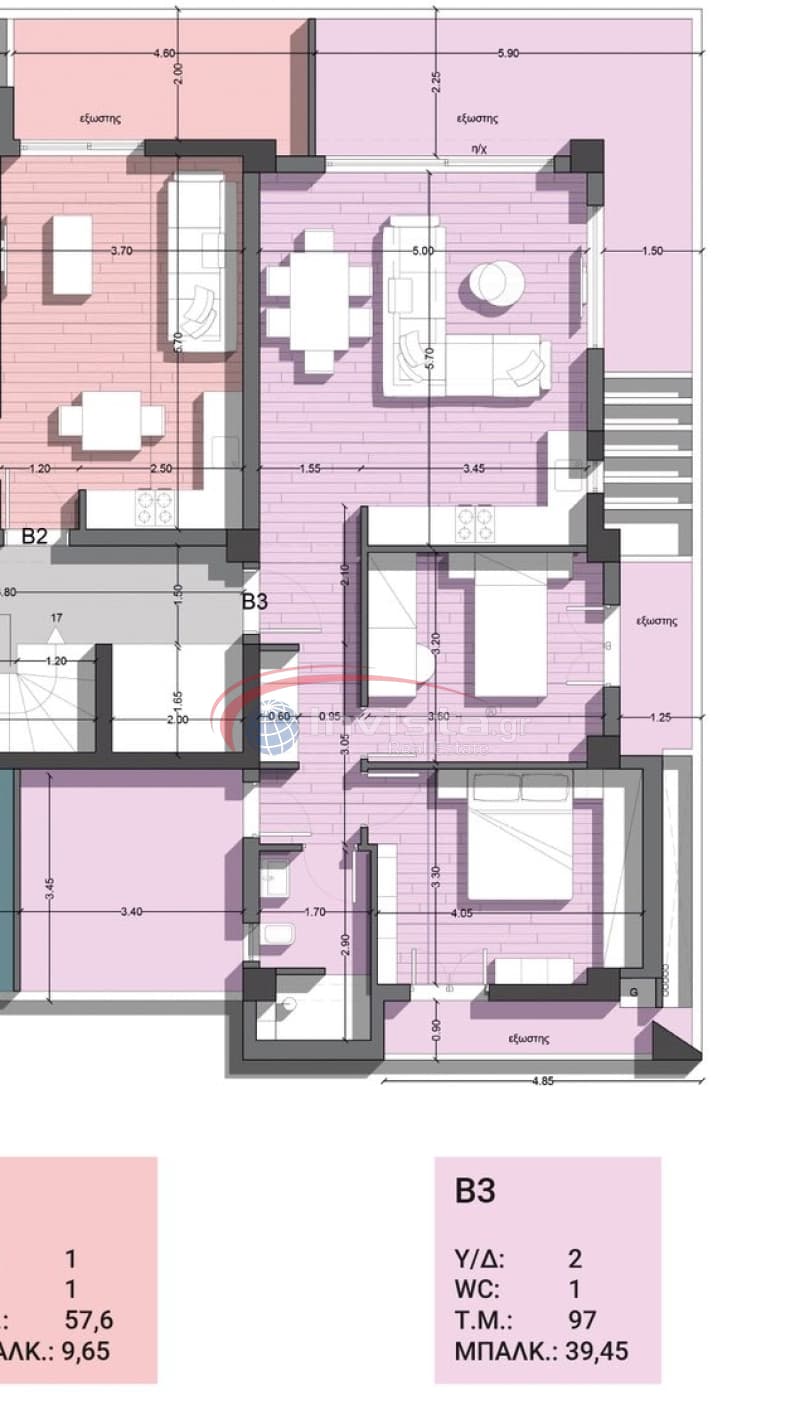Apartment in Nea Politia, Evosmos — Photo 4 of 10