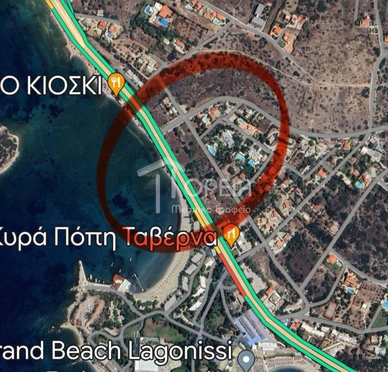 Οικόπεδο στην Γαλάζια ακτή, Καλύβια Θορικού