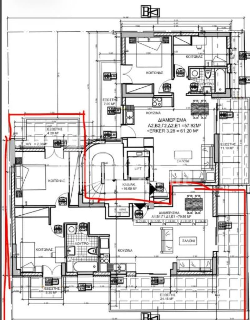 Apartment in Platia Papadiamanti, Ano Patisia — Photo 2 of 2