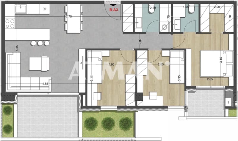 Apartment in Nea Krini, Kalamaria