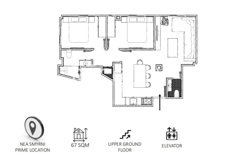 Apartment in Kinosargous, Koukaki - Makrigianni — Photo 1 of 10