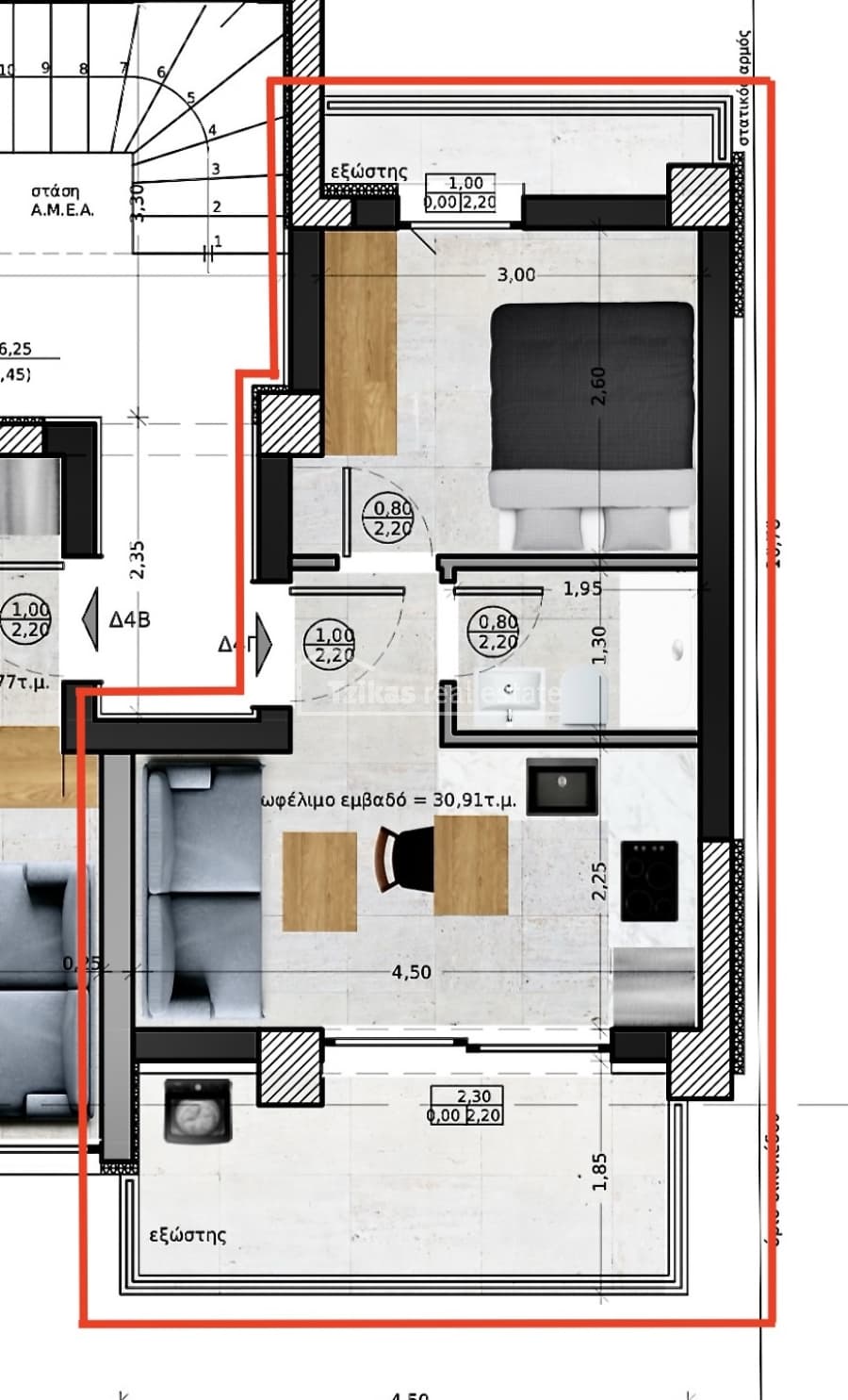 Apartment in Center, Kalamaria — Photo 3 of 21