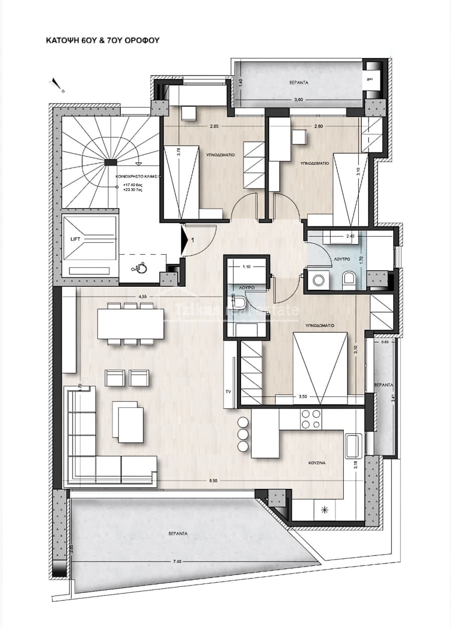 Apartment in Karampournaki, Kalamaria — Photo 2 of 7