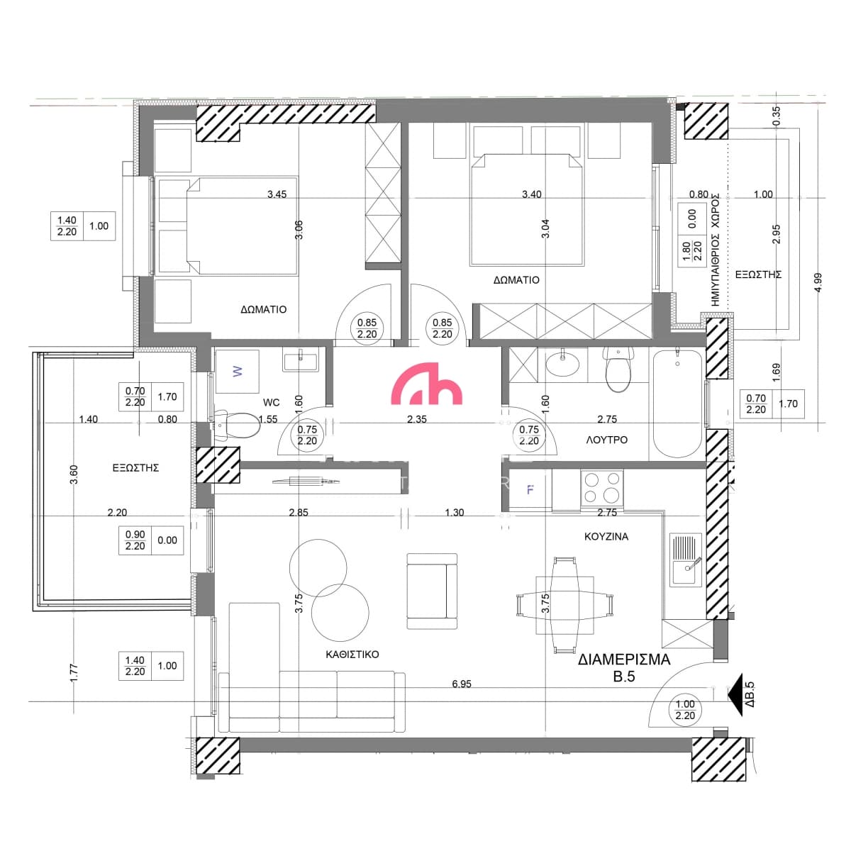 Apartment in Nikopoli, Stavroupoli — Photo 13 of 13