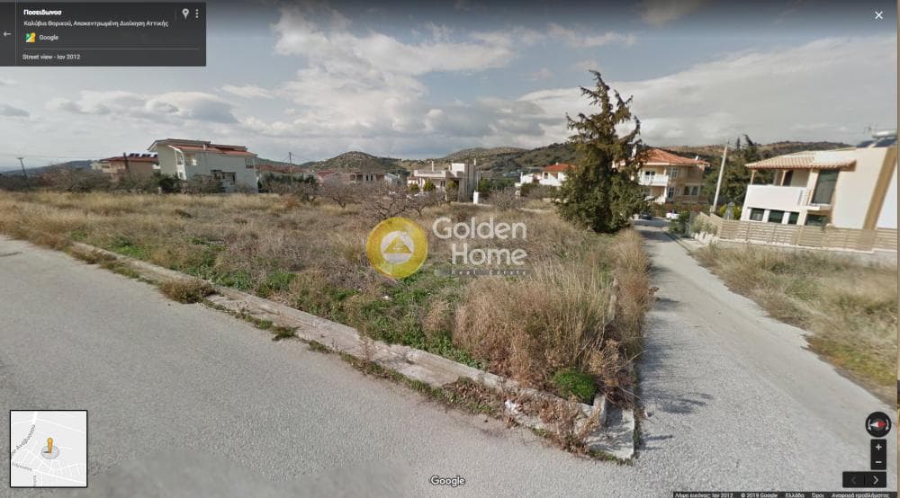 Building Plot in Galazia akti, Kalivia Thorikou