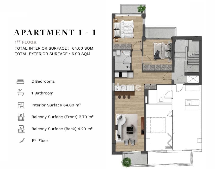 Apartment in Varnava, Ekali — Photo 6 of 8