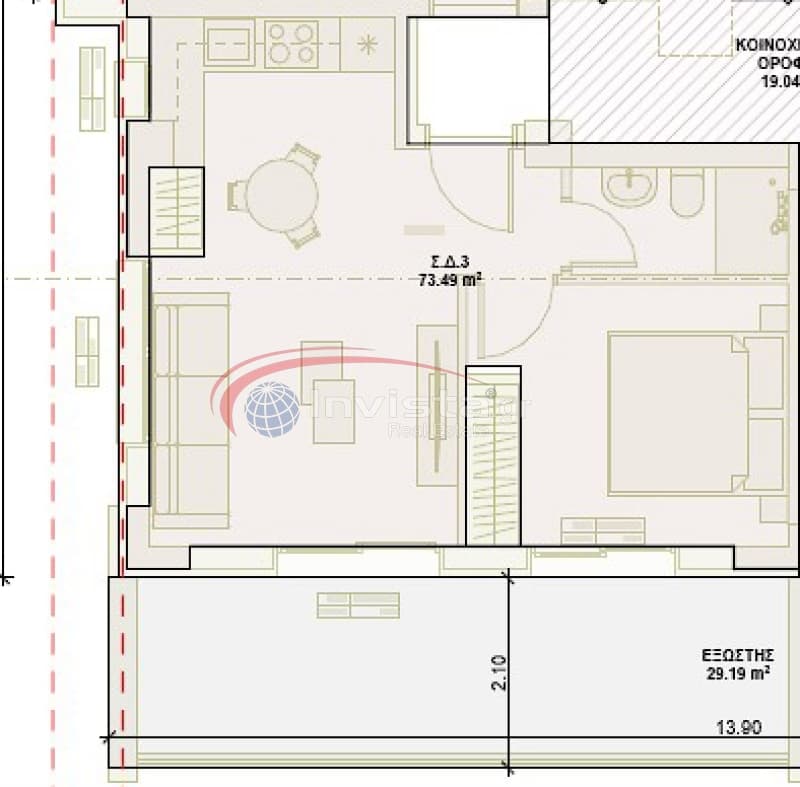 Apartment in Center, Thermi