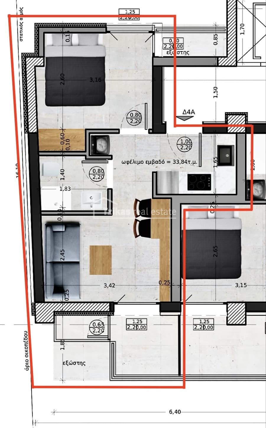 Apartment in Center, Kalamaria — Photo 3 of 22